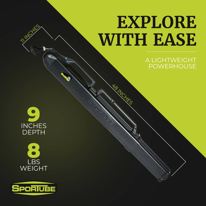Sportube Series 1 Lightweight Protective Outdoor Sports Gear Travel Case, Black