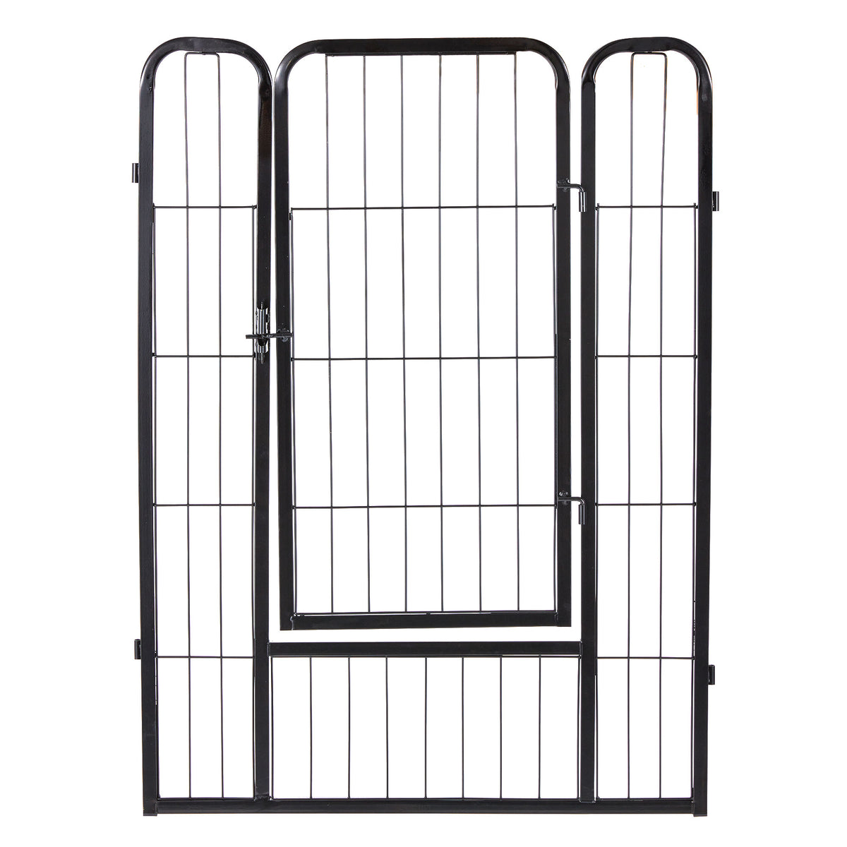 JOMEED Indoor and Outdoor 16-Panel, 31" High Dog Pet Playpen with Doors, Black
