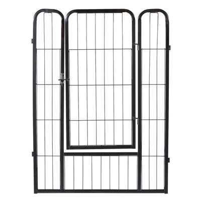 JOMEED Indoor and Outdoor 16-Panel, 31" High Dog Pet Playpen with Doors, Black