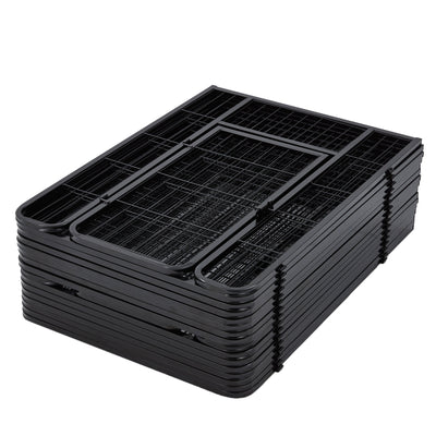 JOMEED Indoor and Outdoor 16-Panel, 31" High Dog Pet Playpen with Doors, Black