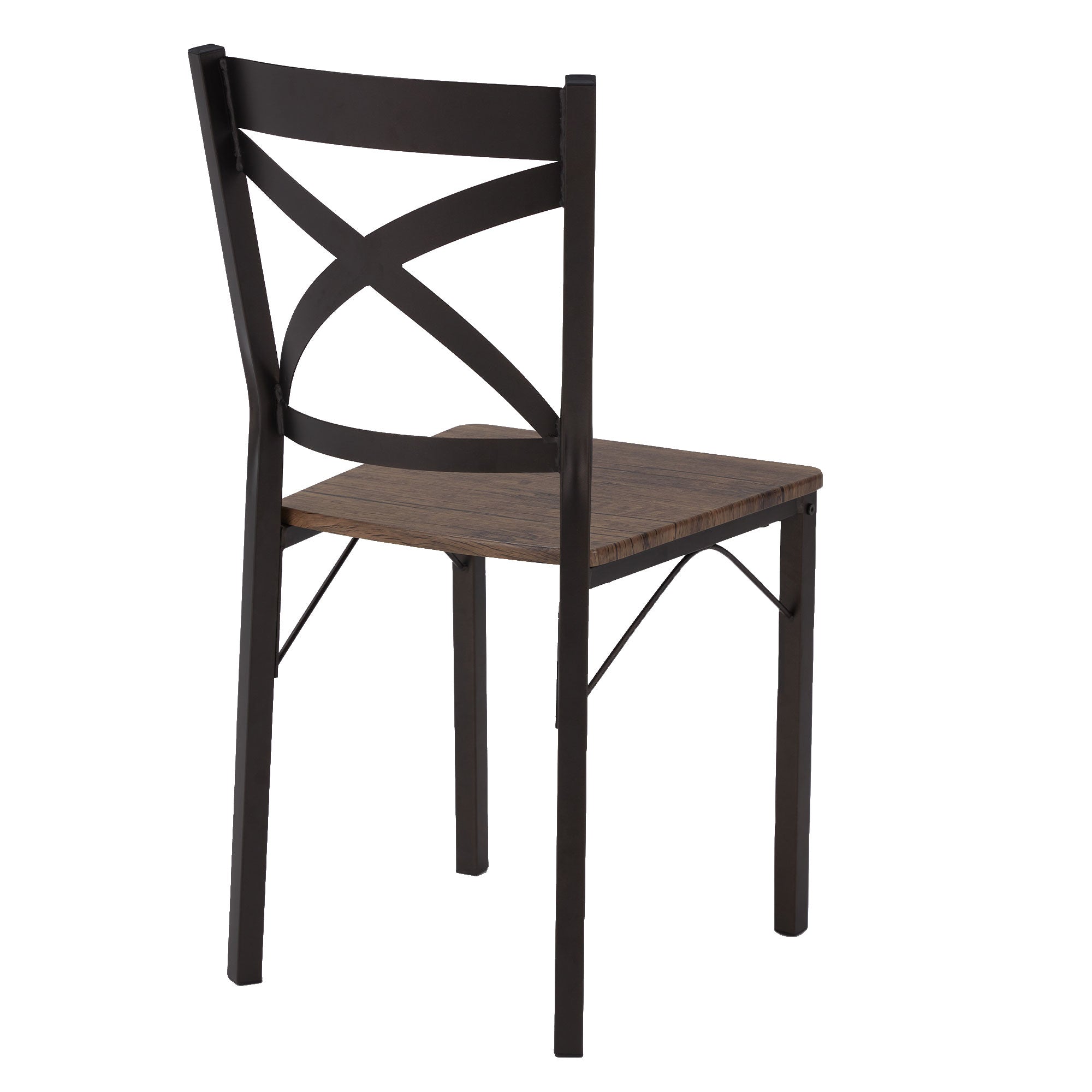 JOMEED 5 Piece Metal Kitchen Dining Table and Chairs Set, Brown/Black (Open Box) - VMInnovations