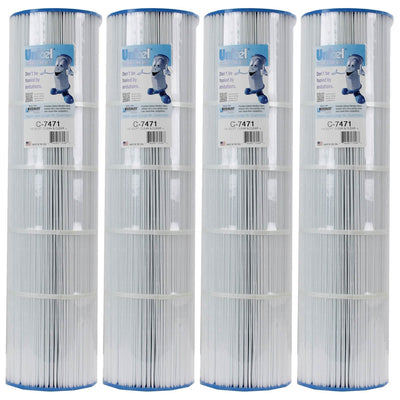 Unicel C-7471 Replacement 105 Sq Ft Pool Filter Cartridge, 168 Pleats (4 Pack)