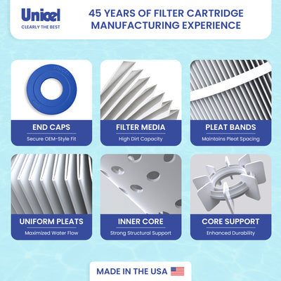 Unicel C-7471 Replacement 105 Sq Ft Pool Filter Cartridge, 168 Pleats (4 Pack)