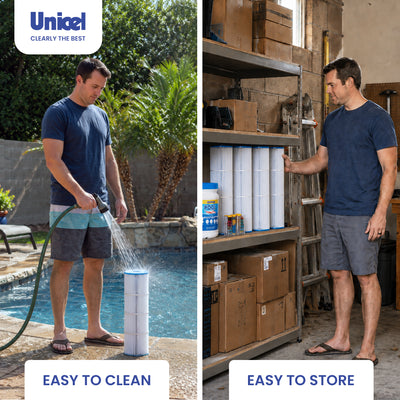 Unicel C-7471 Replacement 105 Sq Ft Pool Filter Cartridge, 168 Pleats (4 Pack)