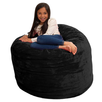 Ultimate Sack 3ft Bean Bag Chair, Oversized Comfy Lounger, Black (Open Box)