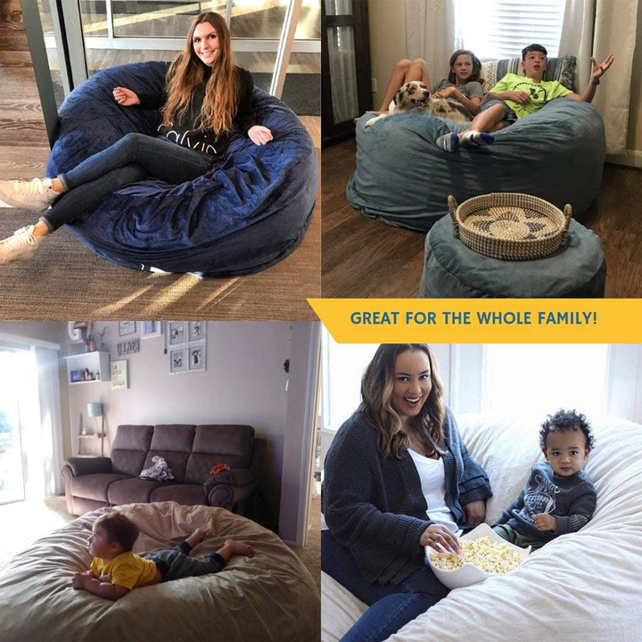 Ultimate Sack 3ft Bean Bag Chair, Oversized Indoor Comfy Lounger, Teal Suede