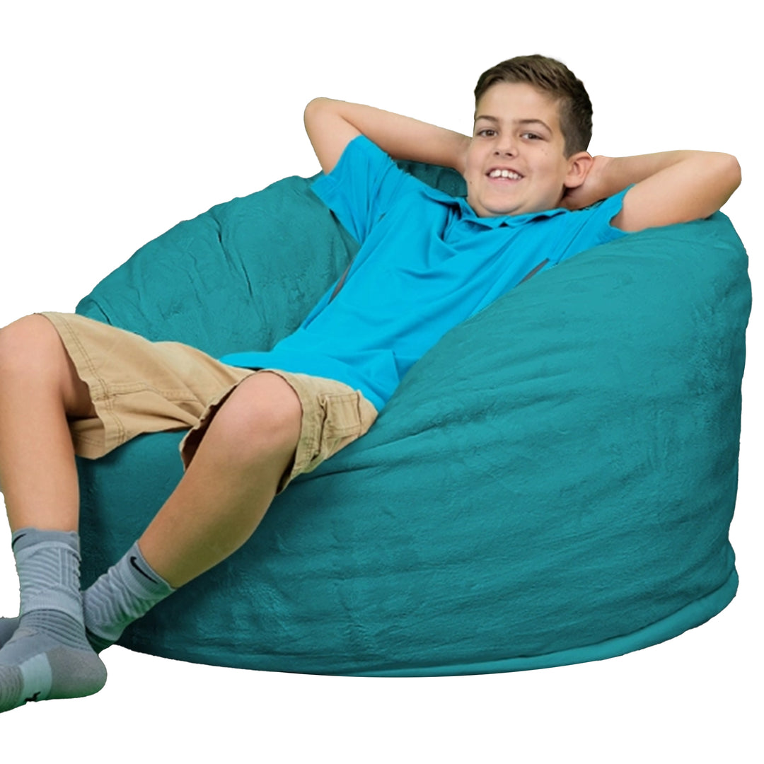 Ultimate Sack 3ft Bean Bag Chair, Oversized Indoor Comfy Lounger, Teal Suede