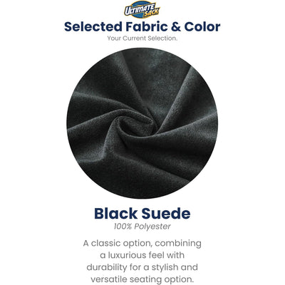 Ultimate Sack 4ft Bean Bag Chair, Oversized Indoor Comfy Lounger, Black Suede
