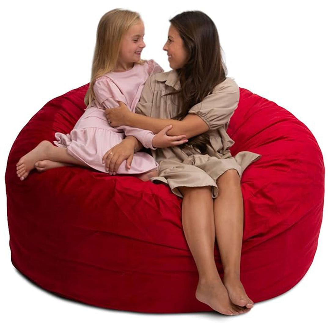 Ultimate Sack 5ft Bean Bag Chair, Oversized Indoor Comfy Lounger, Red (Open Box)