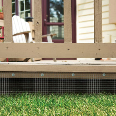 YardGard 4' x 5' 0.25" Square Mesh Wire Hardware Cloth Poultry Fence, Silver - VMInnovations