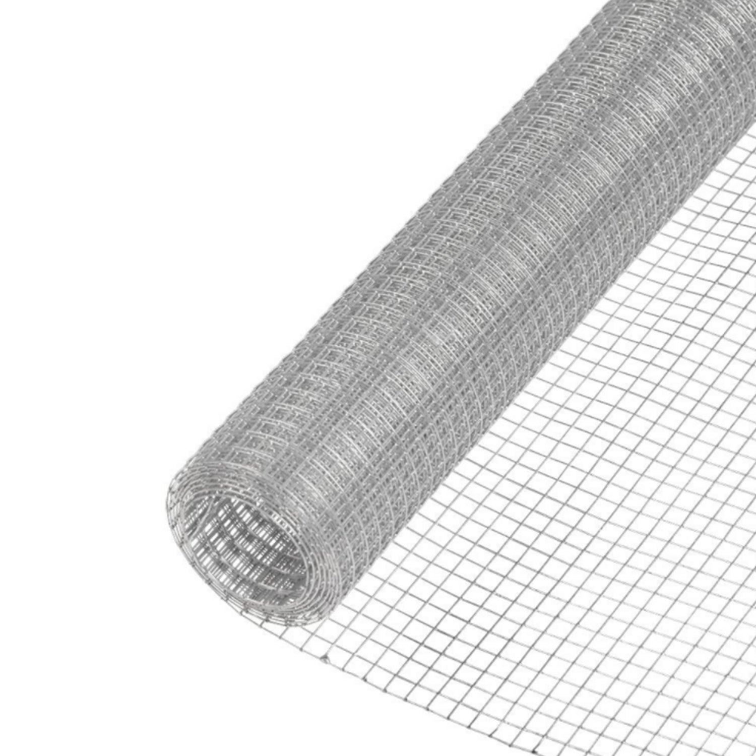 YardGard 4' x 5' 0.25" Square Mesh Wire Hardware Cloth Poultry Fence, Silver - VMInnovations