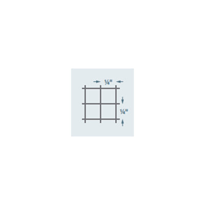 YardGard 4' x 5' 0.25" Square Mesh Wire Hardware Cloth Poultry Fence, Silver - VMInnovations