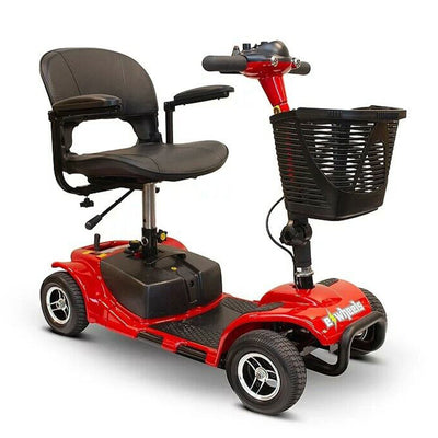 EWheels EW-M34 4 Wheel Travel Electric Battery Medical Mobility Scooter, Red