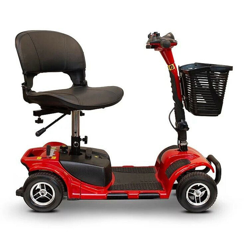 EWheels EW-M34 4 Wheel Travel Electric Battery Medical Mobility Scooter, Red