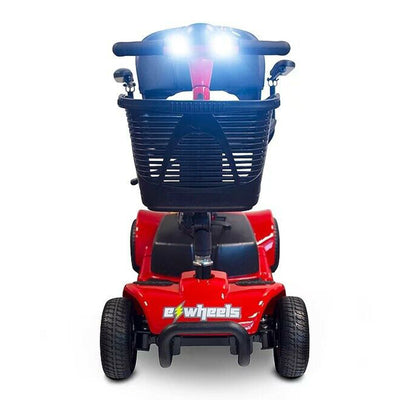 EWheels EW-M34 4 Wheel Travel Electric Battery Medical Mobility Scooter, Red