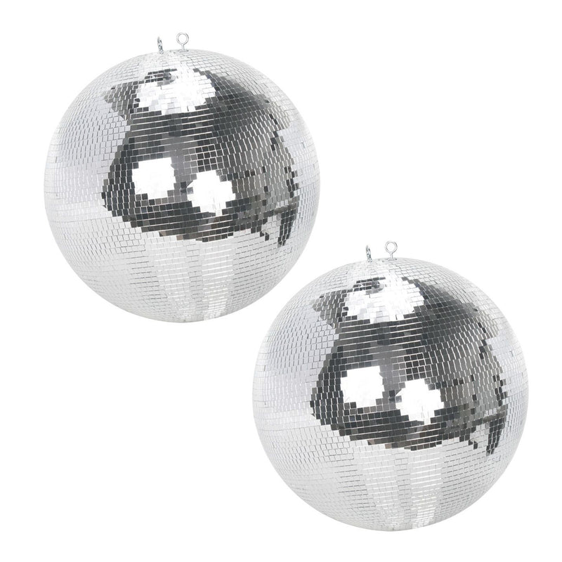 American DJ Lightweight Glass Wall Hanging Disco Mirror Ball, 12 Inch (2 Pack)
