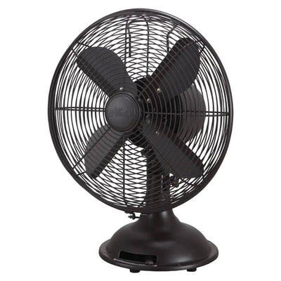 Hunter 12 In All Metal Retro Oscillating Fan w/3 Speeds, Bronze (Open Box)