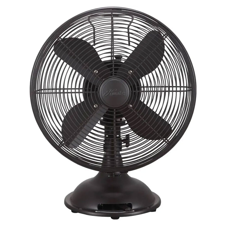 Hunter 12 In All Metal Retro Oscillating Fan w/3 Speeds, Bronze (For Parts)