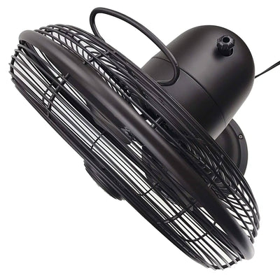 Hunter 12 In All Metal Retro Oscillating Fan w/3 Speeds, Bronze (Open Box)
