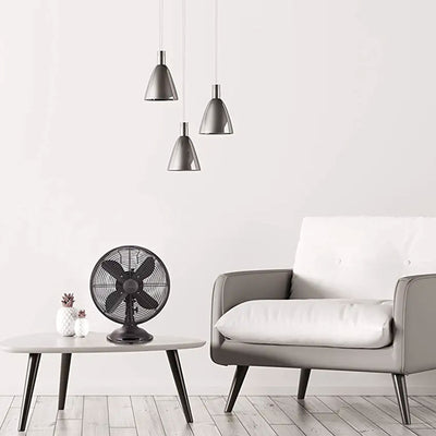 Hunter 12 In All Metal Retro Oscillating Fan w/3 Speeds, Bronze (Open Box)