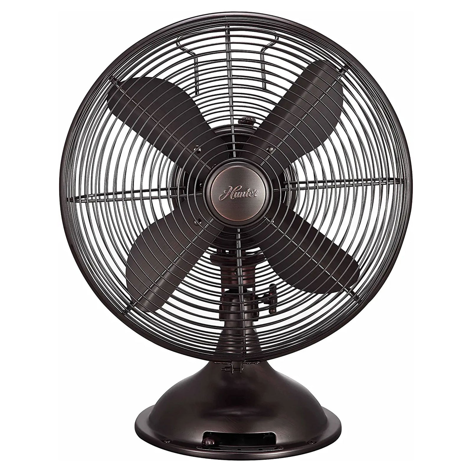 Hunter 12" All Metal Retro Oscillating Table Fan w/ 3 Speeds, Copper (For Parts) - VMInnovations