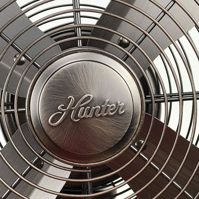 Hunter 12" All Metal Retro Oscillating Table Fan w/ 3 Speeds, Copper (For Parts) - VMInnovations