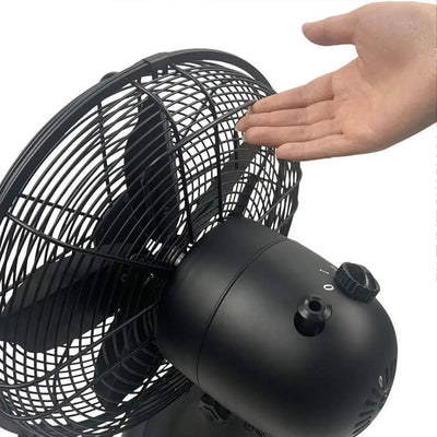 Hunter 12In All Metal Retro Table Fan, 3 Speeds, Matte Black (Open Box)