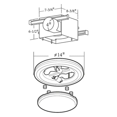 Hunter Home Comfort Saturn Bathroom Exhaust Fan and Light Fixture (Open Box)
