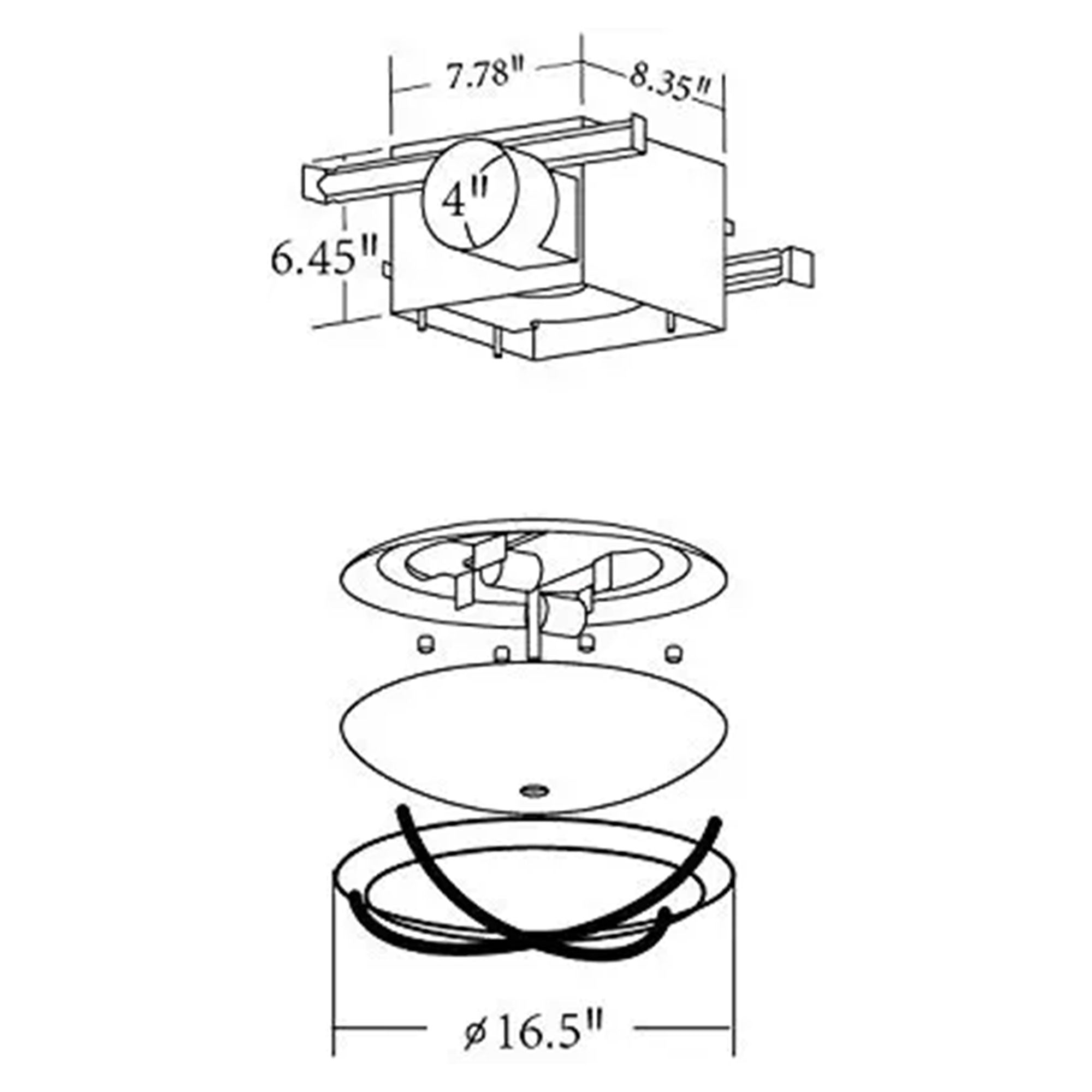 Hunter Home Comfort Halcyon Bathroom Ventilation Exhaust Fan and Light Fixture
