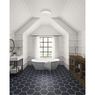 Good Housekeeping Yorkshire Bathroom Ventilation Fan with Light, Satin White - VMInnovations