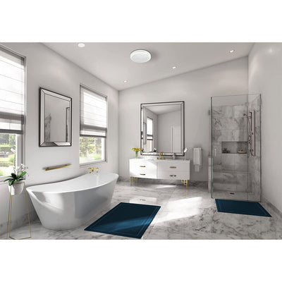 Good Housekeeping Yorkshire Bathroom Ventilation Fan with Light, Satin White - VMInnovations