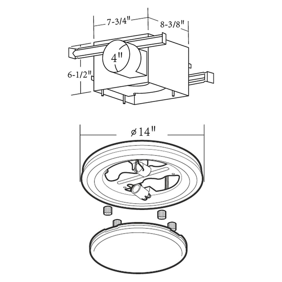 Hunter Home Comfort Saturn Bathroom Exhaust Fan & Light, Satin White (Open Box)