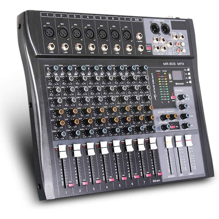 Professional Stage 8 Channel Audio Mixer Console with MP3 Player (Used) - VMInnovations