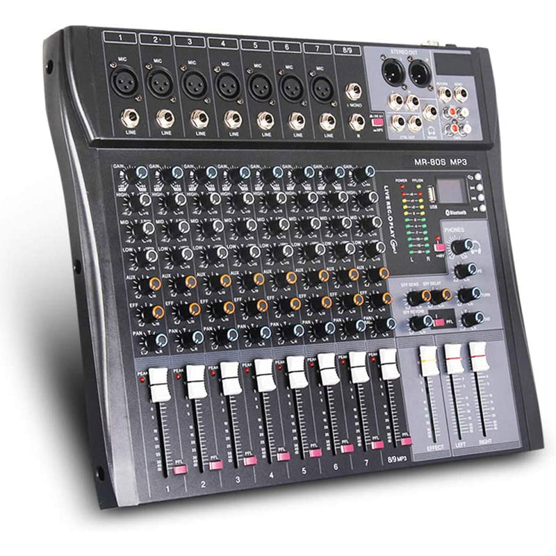 G-MARK Professional Stage 8 Channel Audio Mixer Console w/MP3 Player (For Parts)