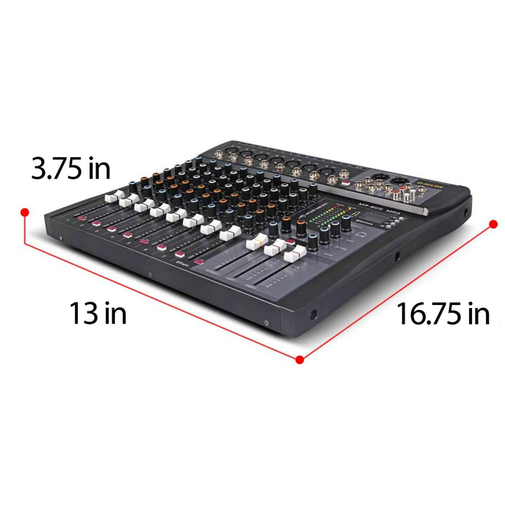 Professional Stage 8 Channel Audio Mixer Console with MP3 Player (Used) - VMInnovations