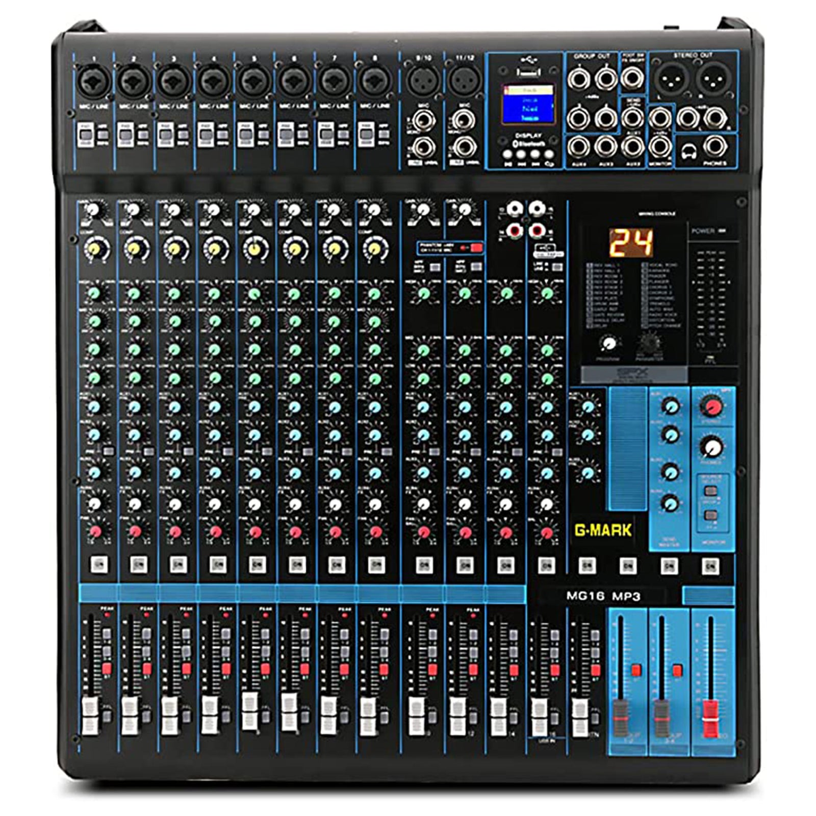 G-MARK Professional 16 Channel Digital Bluetooth Mixing Console (For Parts) - VMInnovations