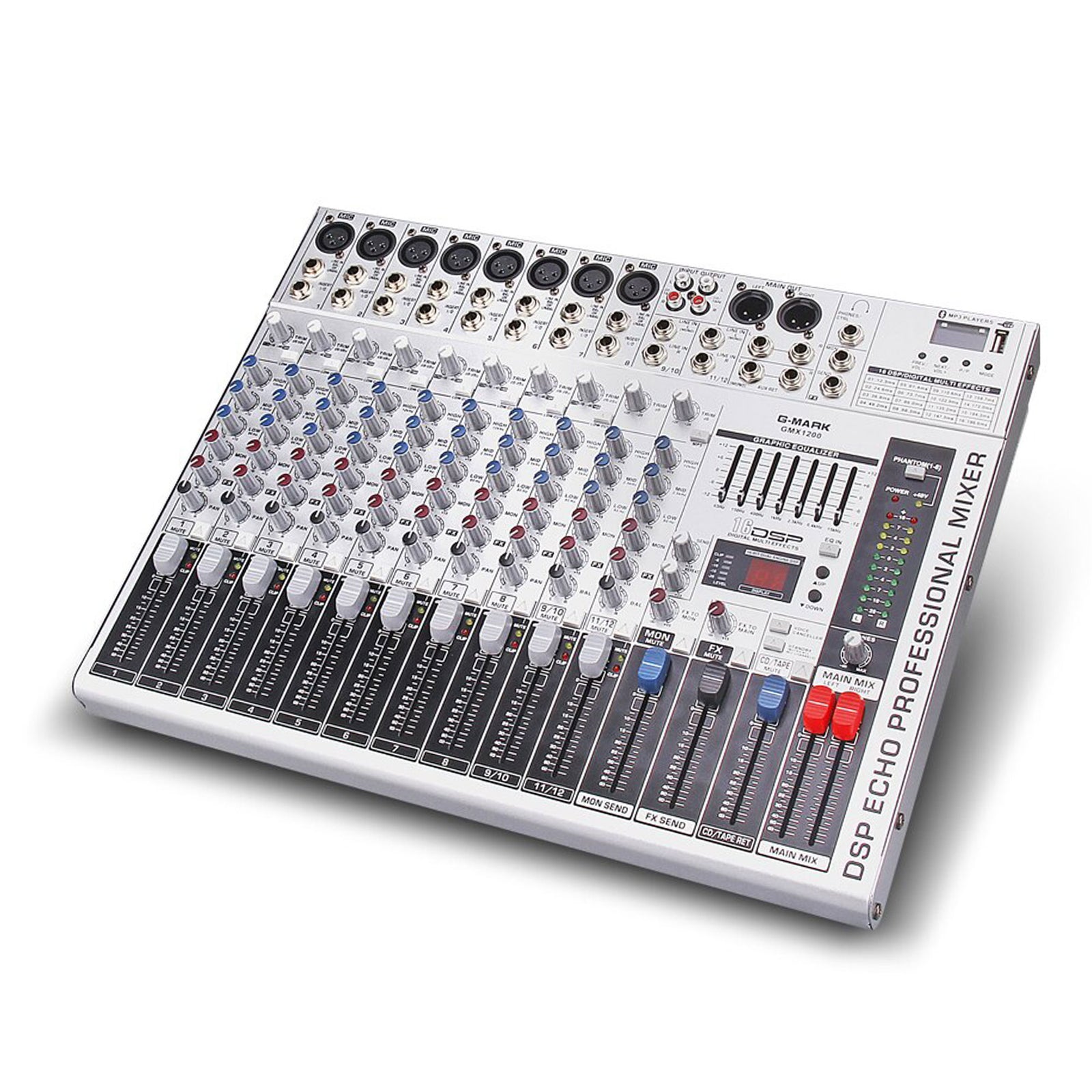 Professional Stage 12 Channel Audio Mixer Console w/ MP3 Player (Open Box) - VMInnovations