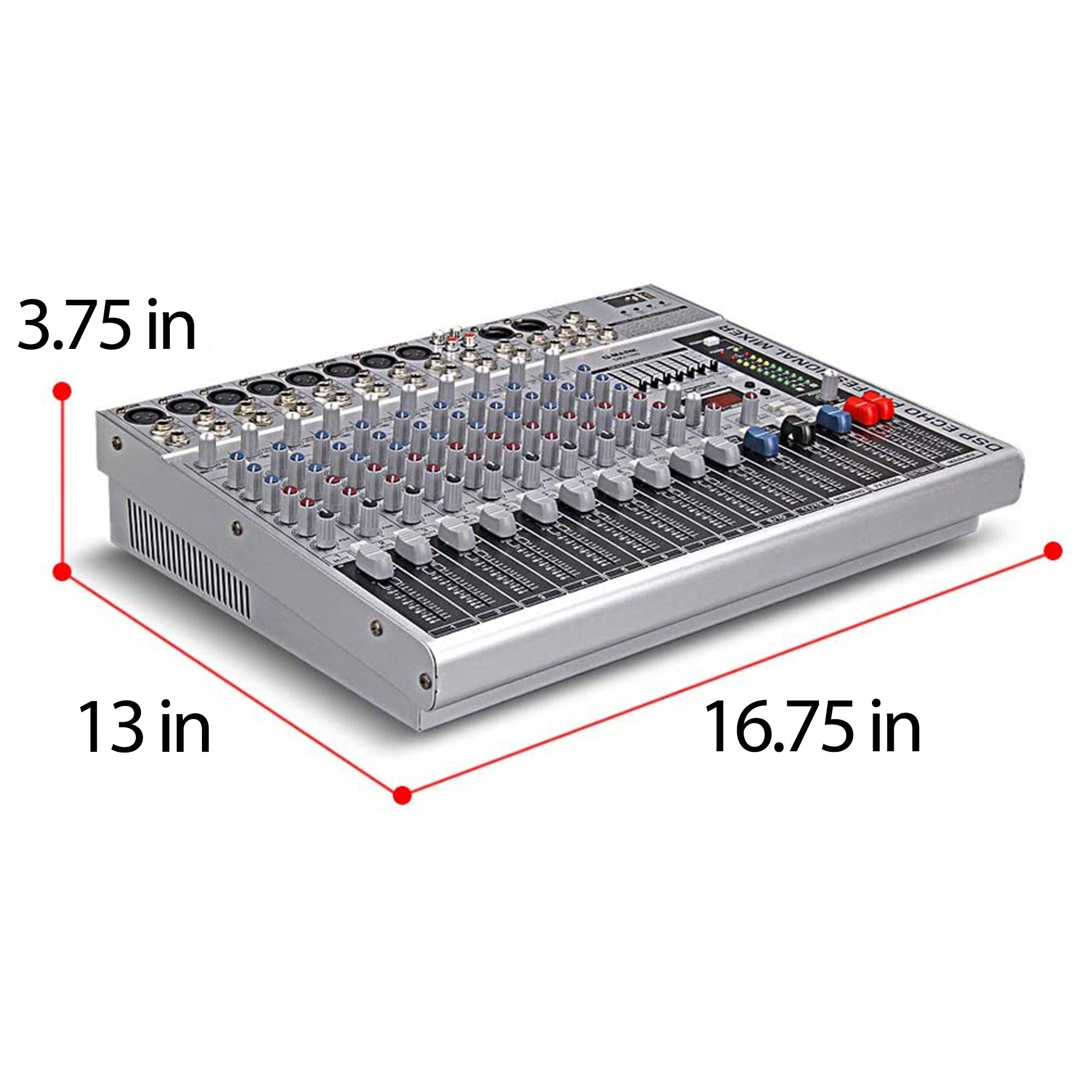 Professional Stage 12 Channel Audio Mixer Console w/ MP3 Player (Open Box) - VMInnovations