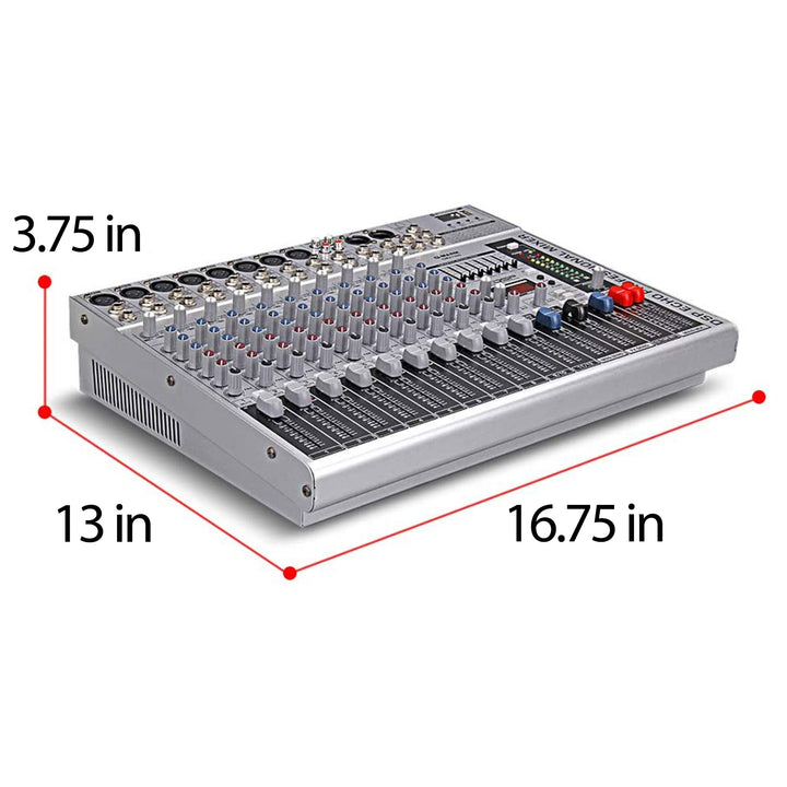 Professional Stage 12 Channel Audio Mixer Console w/ MP3 Player (Open Box)