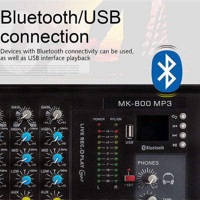 G-MARK Professional Stage 8 Channel Audio Mixer Console with MP3 Player (Used) - VMInnovations