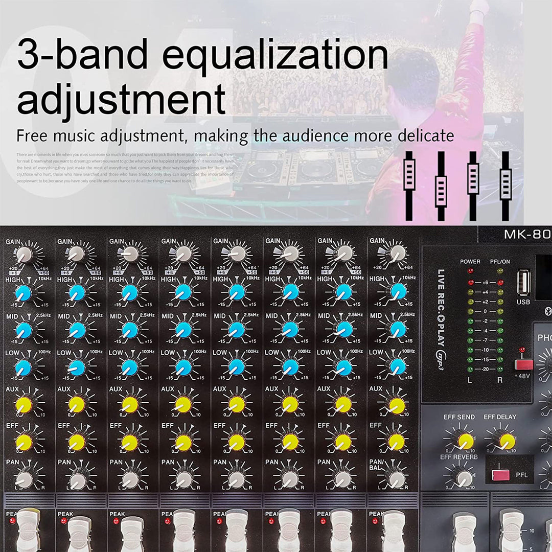G-MARK Professional Stage 8 Channel Audio Mixer Console with MP3 Player (Used) - VMInnovations