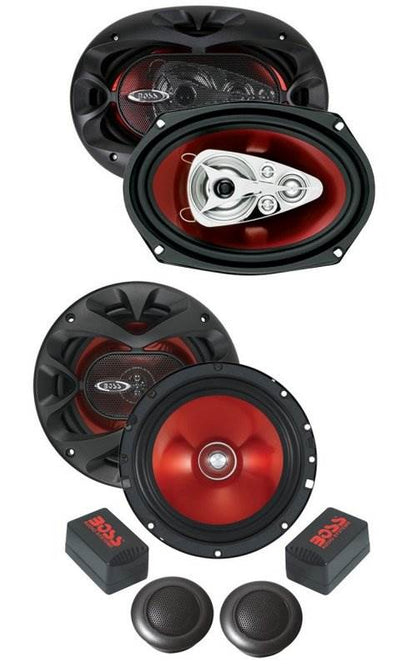 BOSS CH6CK6.5" 350W Component+Boss CH6950 6x9" Car Coaxial Speakers Package