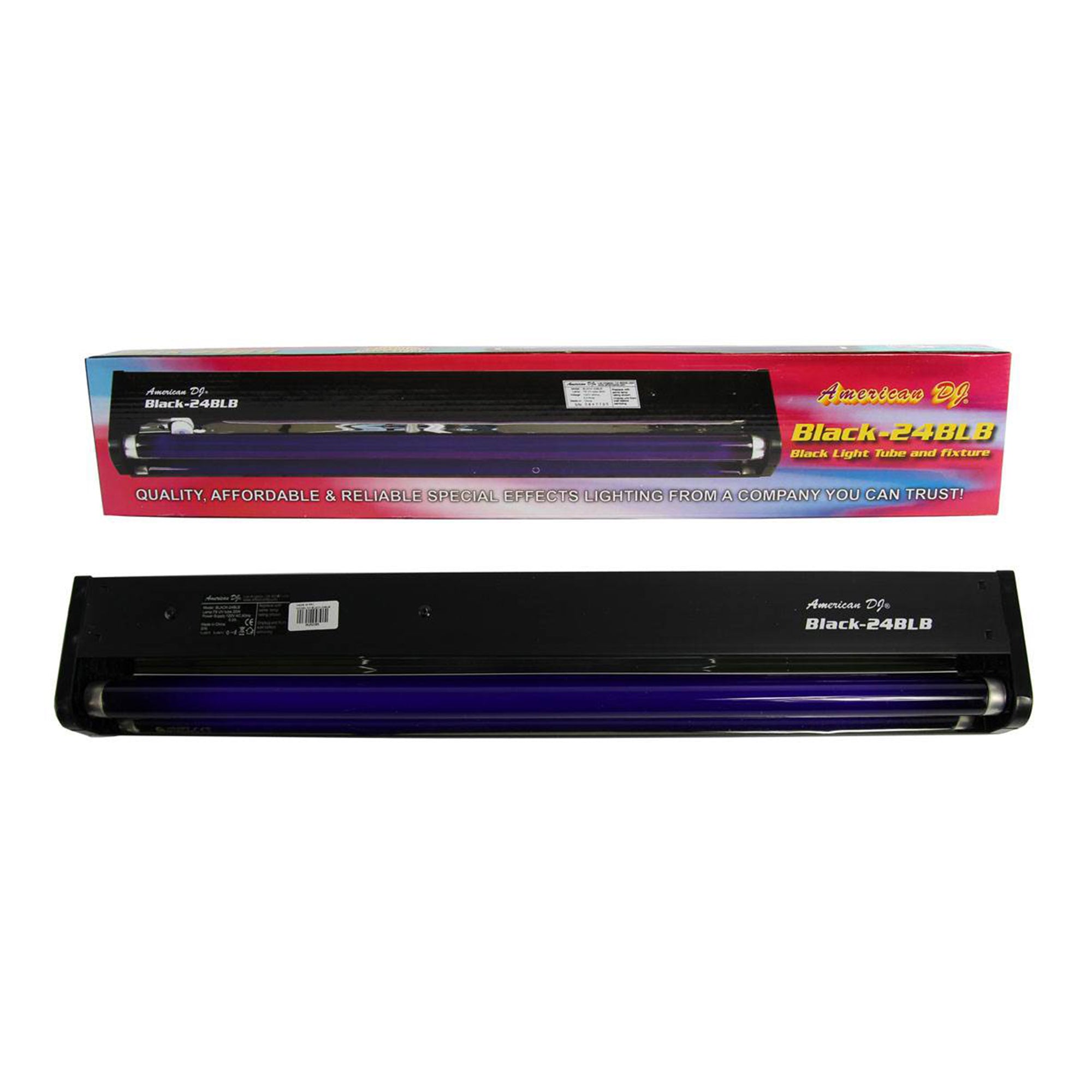 American DJ Mister Kool II Fog Machine, ECO-FOG 4 L Bottle, and 24" Black Light - VMInnovations
