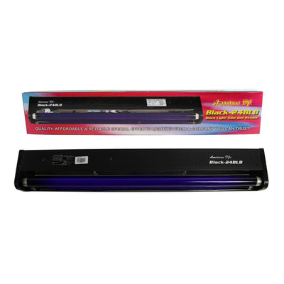 American DJ Mister Kool II Fog Machine, ECO-FOG 4 L Bottle, and 24" Black Light - VMInnovations
