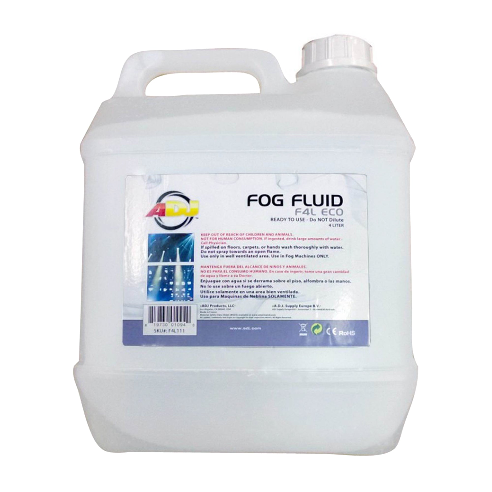 ADJ Entour Faze Portable Fog Machine (2 Pack) + Eco Fog Machine Liquid Juice, 4L