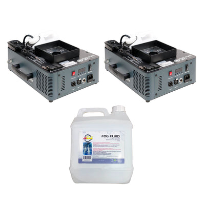 American DJ Fog Fury Jett Smoke Machine w/ Lights & Remote (2 Pk) & Eco Fog, 4L - VMInnovations