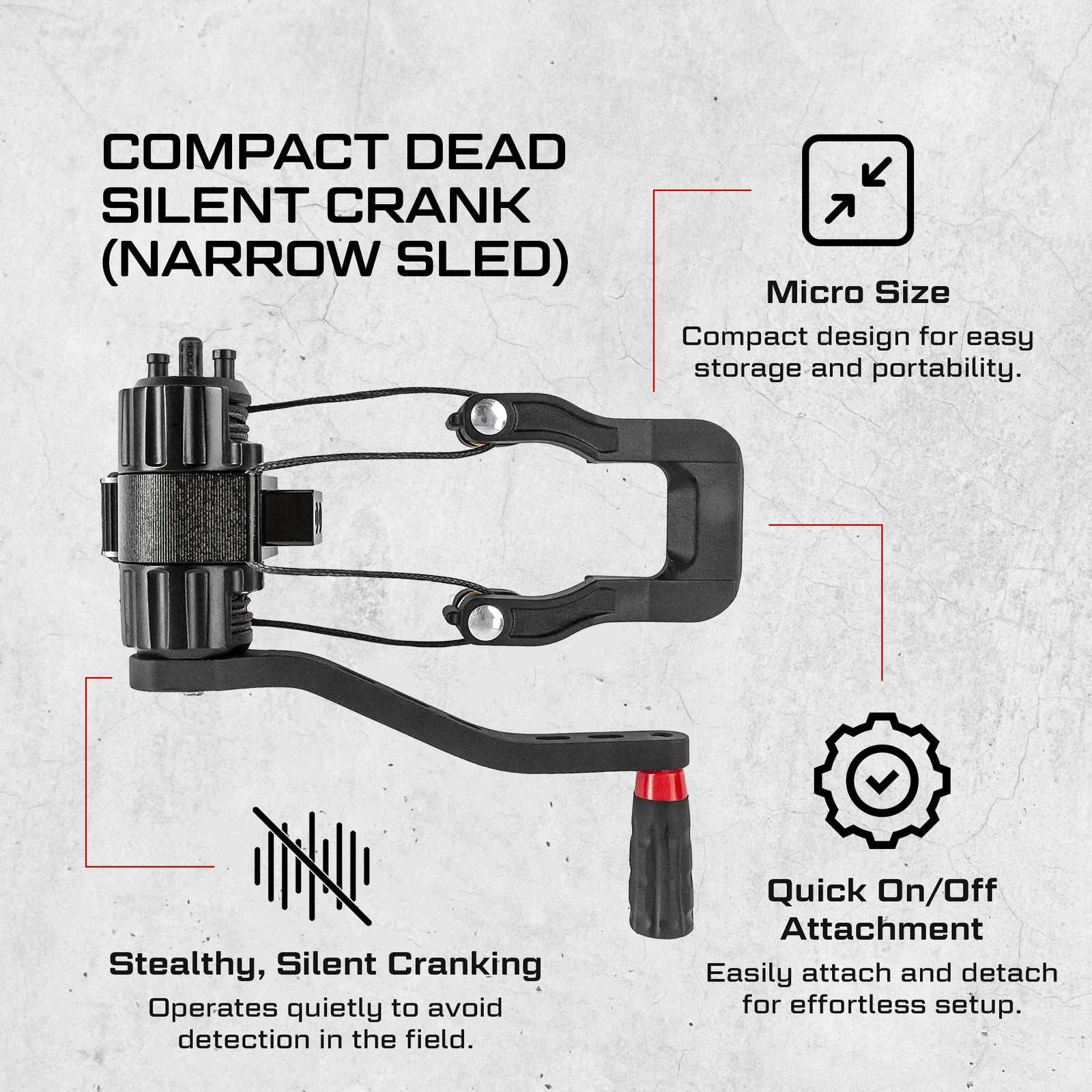 Killer Instinct Compact Dead Silent Crank with Narrow Sled for Crossbow (Used) - VMInnovations