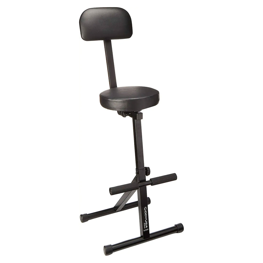 DJ Performer Seat Portable Stool w/ Height Adjustable & Back Rest(Open Box) - VMInnovations