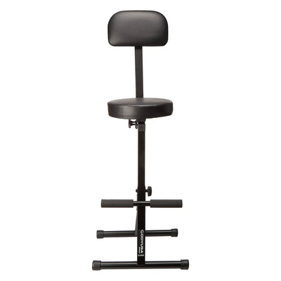 DJ Performer Seat Portable Stool w/ Height Adjustable & Back Rest(Open Box)