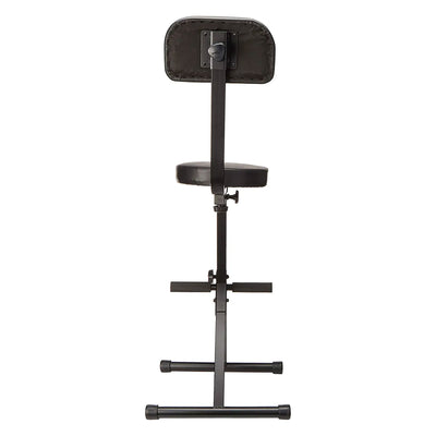DJ Performer Seat Portable Stool w/ Height Adjustable & Back Rest(Open Box)